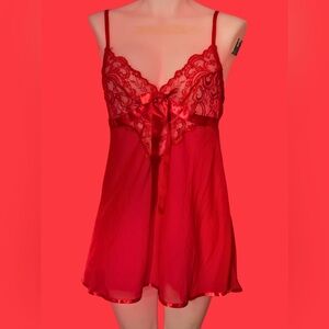 Red Lace Chemise – Romantic & Sultry